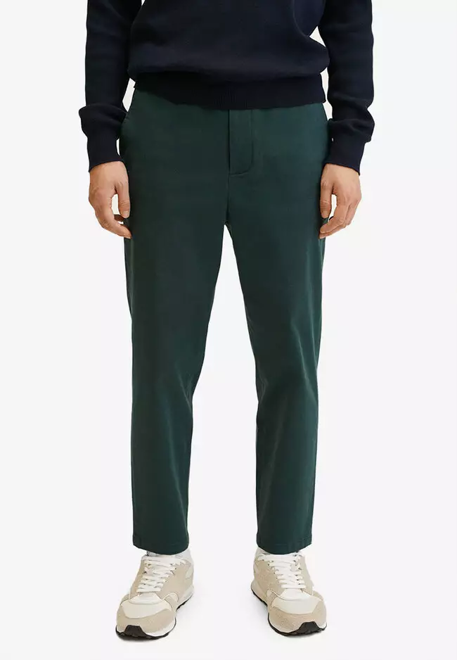 Buy MANGO Man Cotton Tapered Crop Pants 2025 Online ZALORA