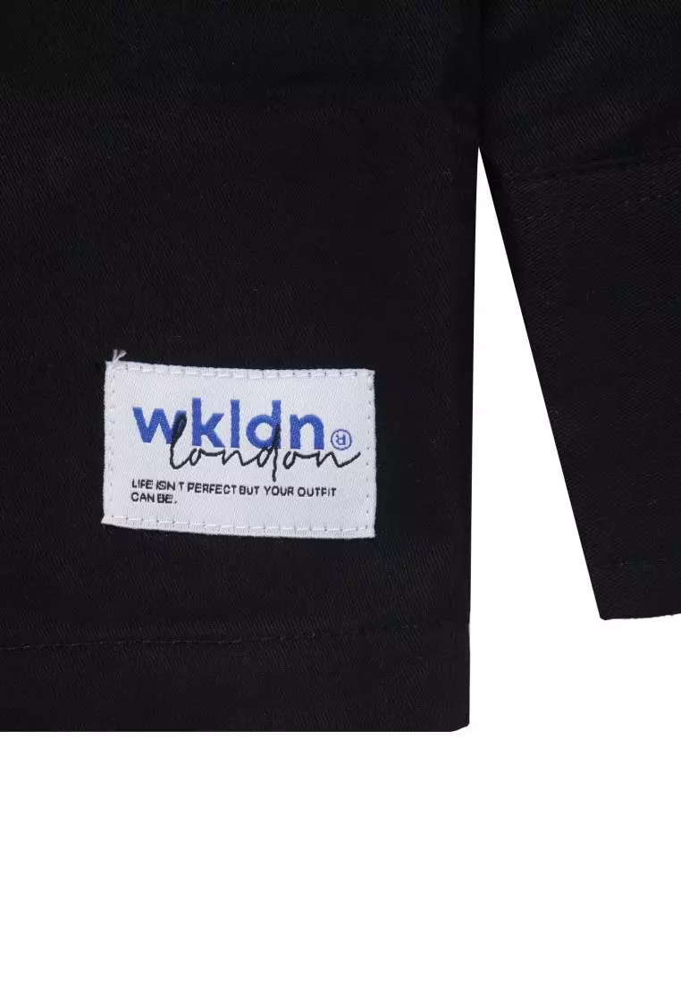 WILL-K LONDON Kemeja Basic Cotton Twill Panjang Navy