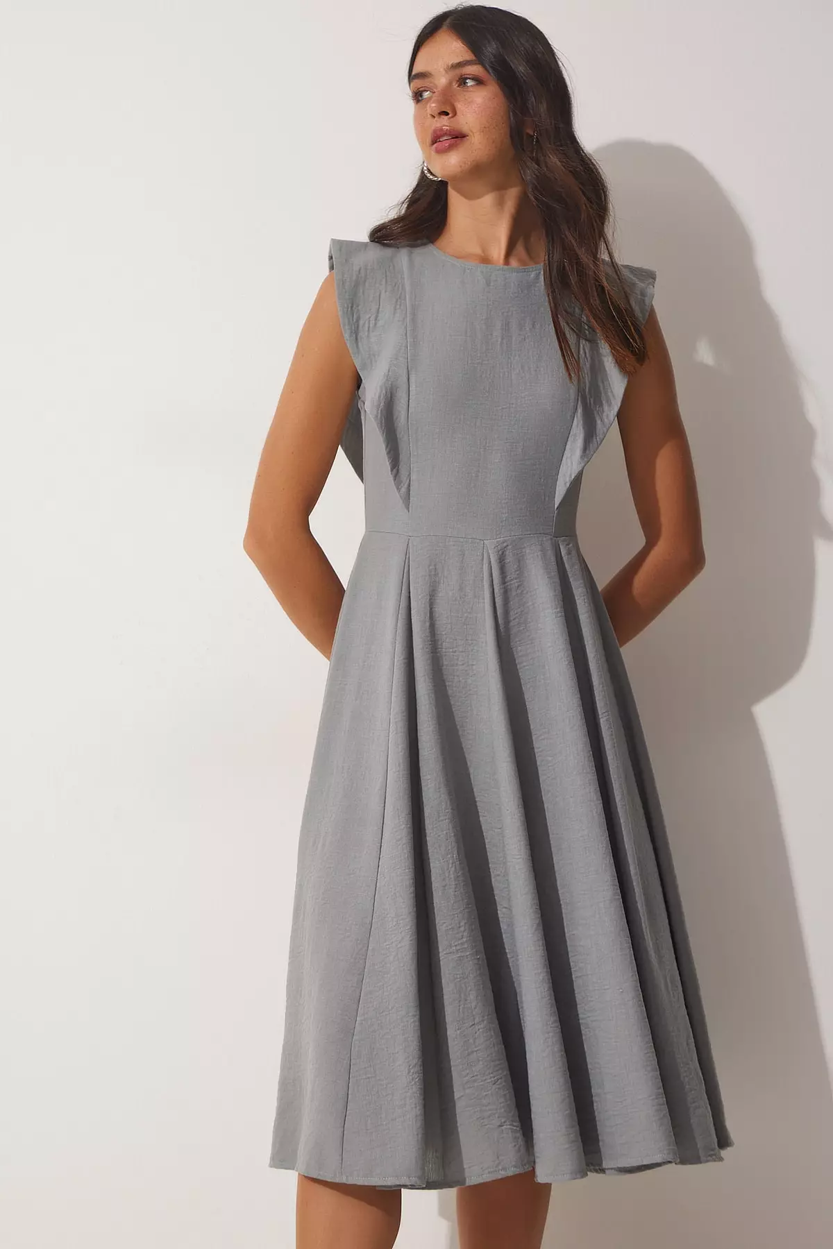 Plain Midi Dress