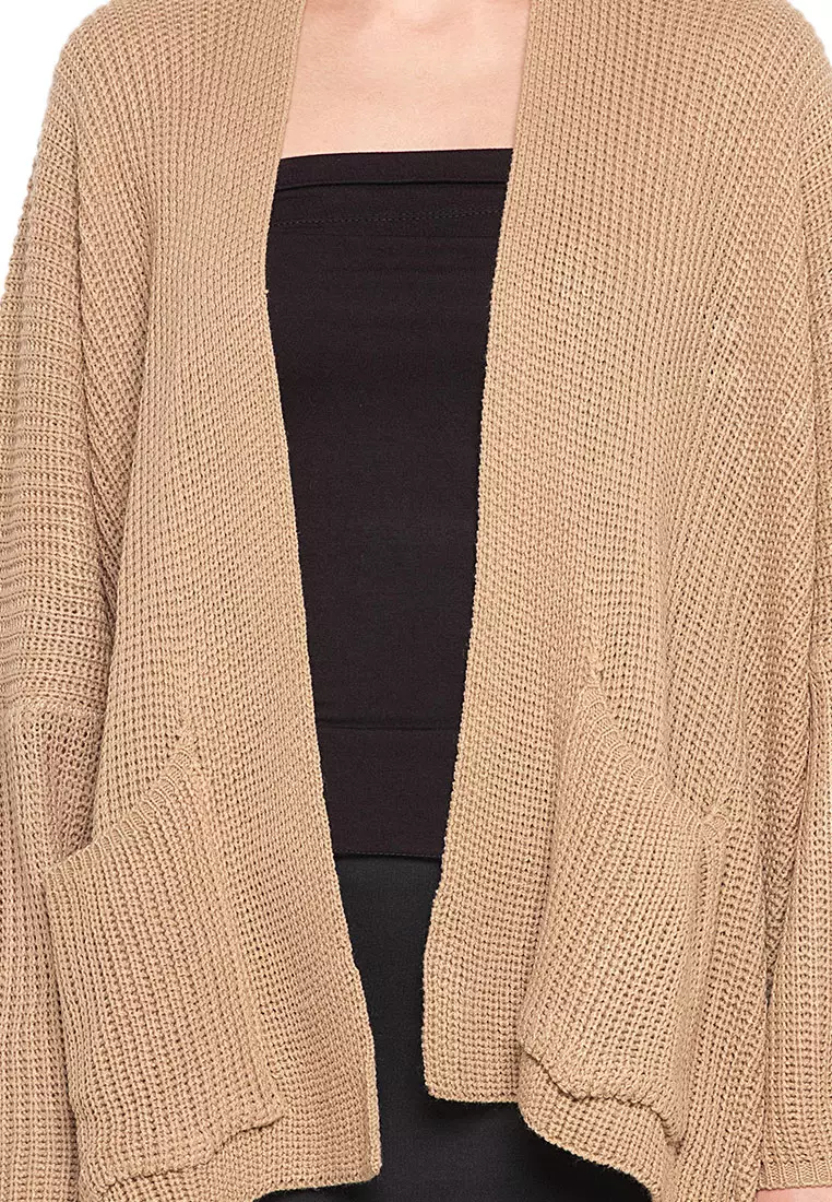 Yoluta Kardigan Oversize Atasan Wanita Long Sleeves Premium Quality - Mocca