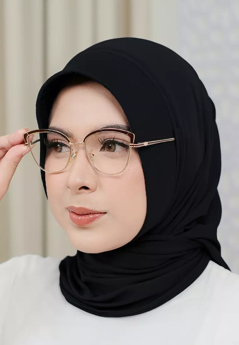 HIJAB INSTAN SOFTPAD AMEENA - BLACK