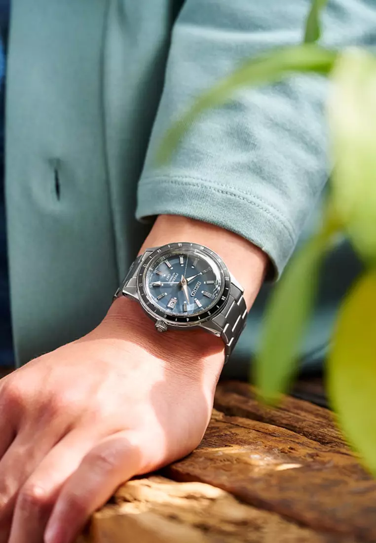Presage Style60's  Men Automatic Watch SSK009J Silver Stainless Steel Strap