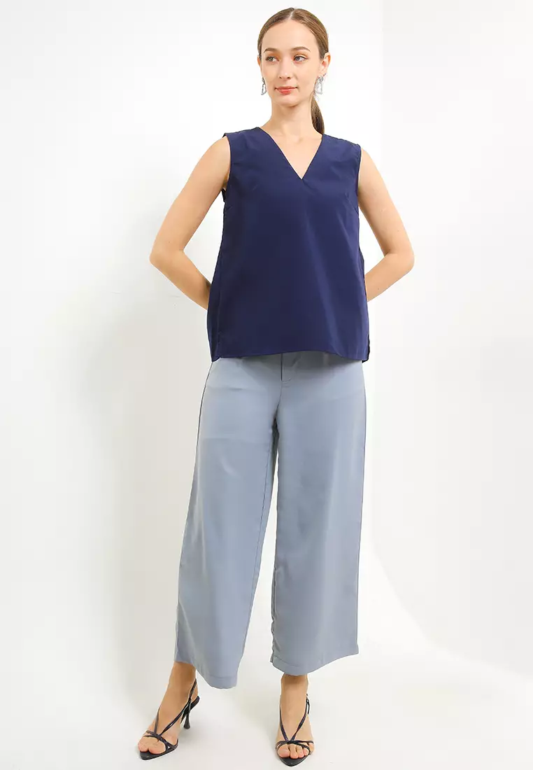 V-Neck Sleeveless Blouse