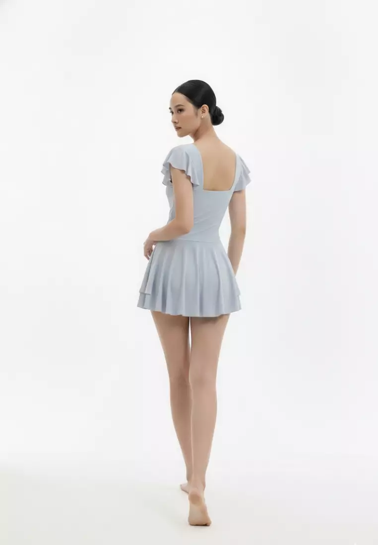 Taurus One-Piece Swimdress with Ruffles – Padded Wire-Free Women Swimwear