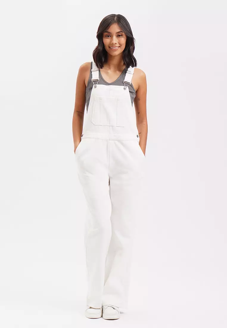 White jean new arrivals overalls