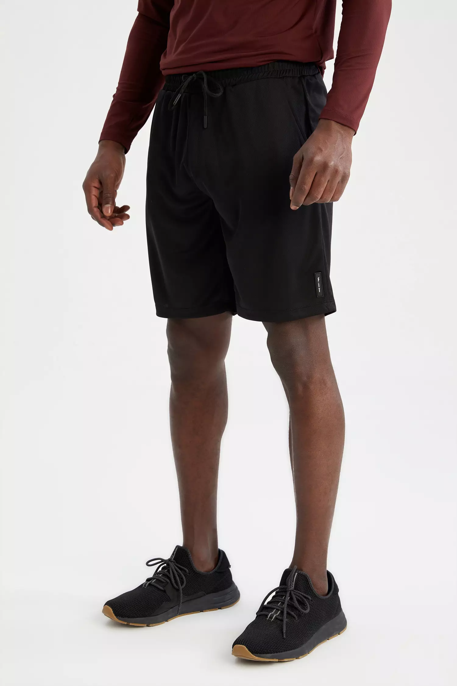 Mens black slim fit shorts cheap