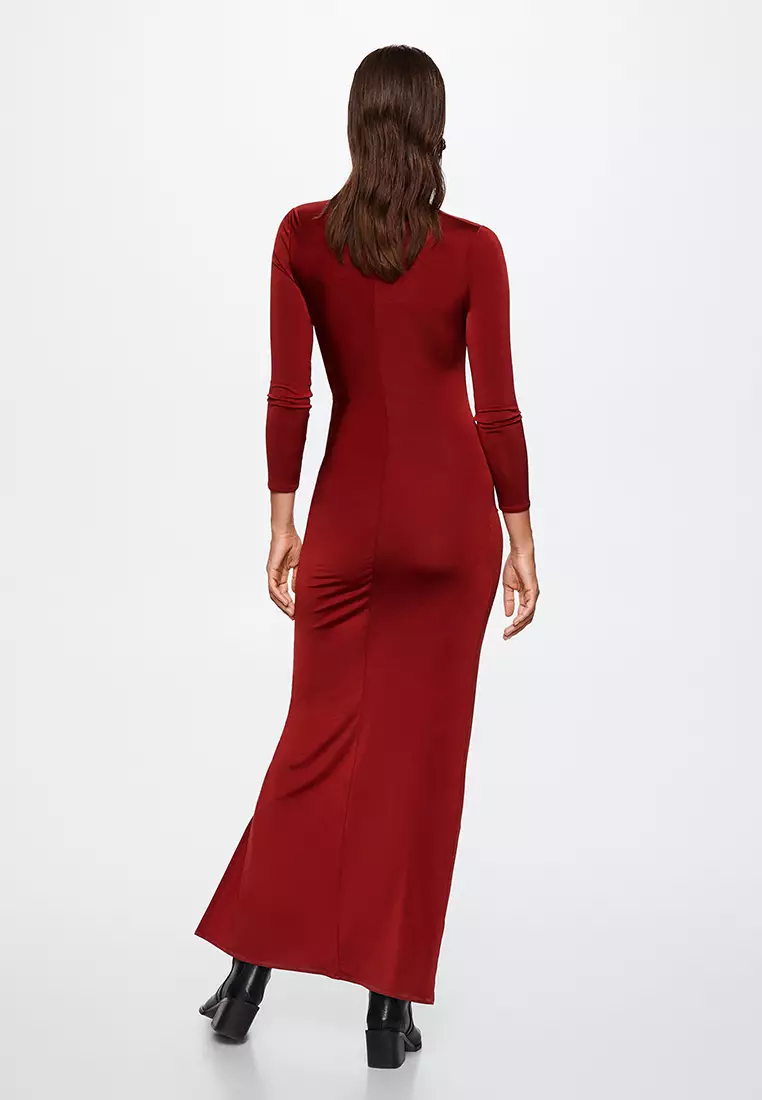 Cut-Out Ruched Dress