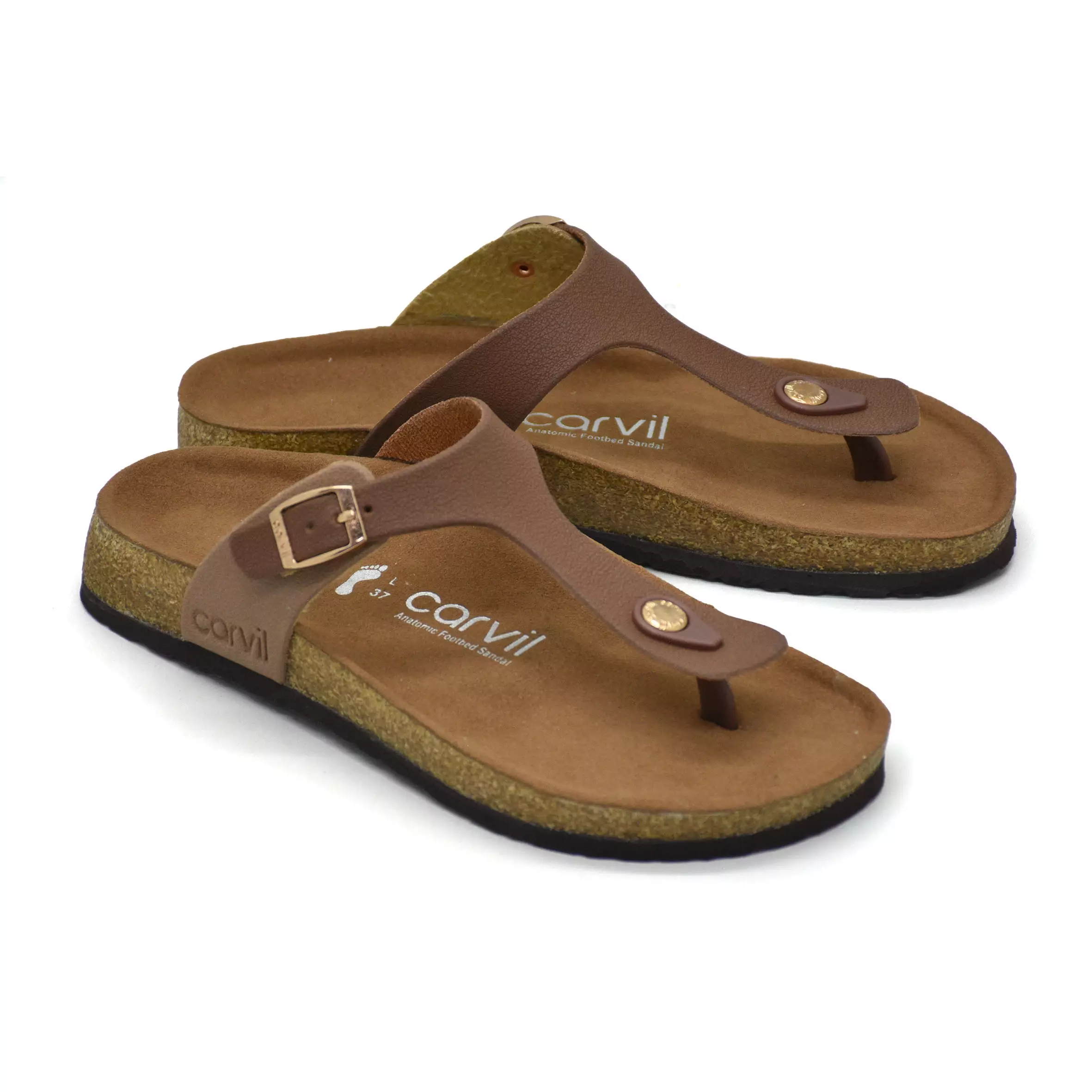 Carvil Sandal Wanita Callista-01 L Brown/Mocca