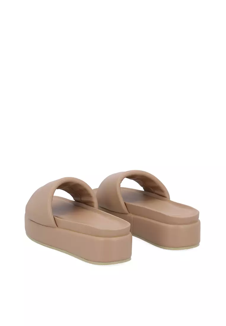 Medium Brown CR Bernice Single Strap Slides