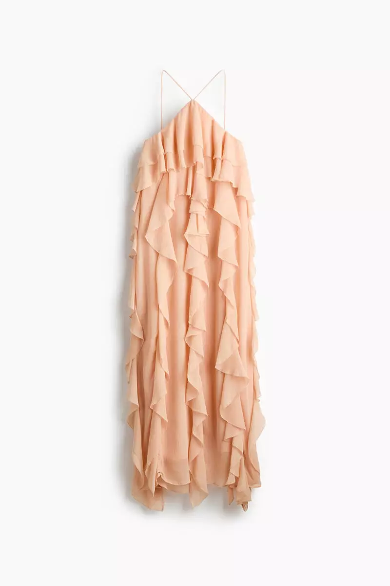 Flounced chiffon dress