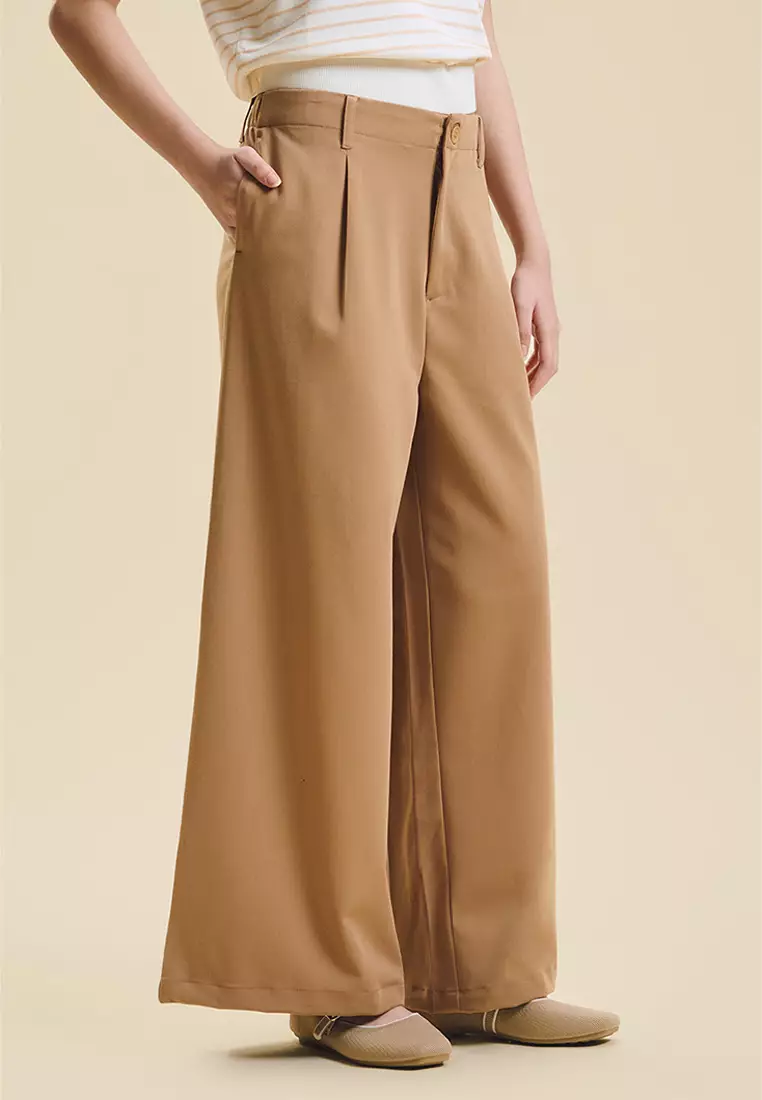 Dress Code Wide Pleated Trousers