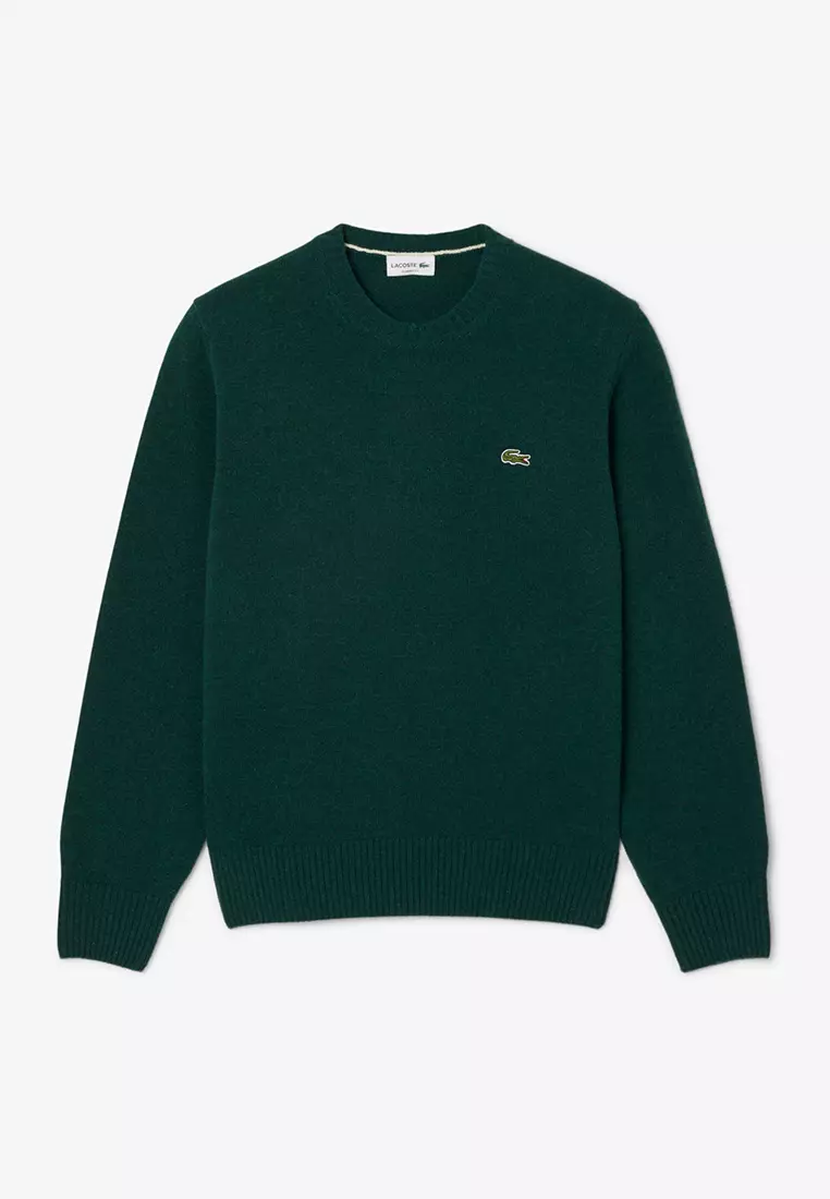 Carded Wool Crew Neck Sweater