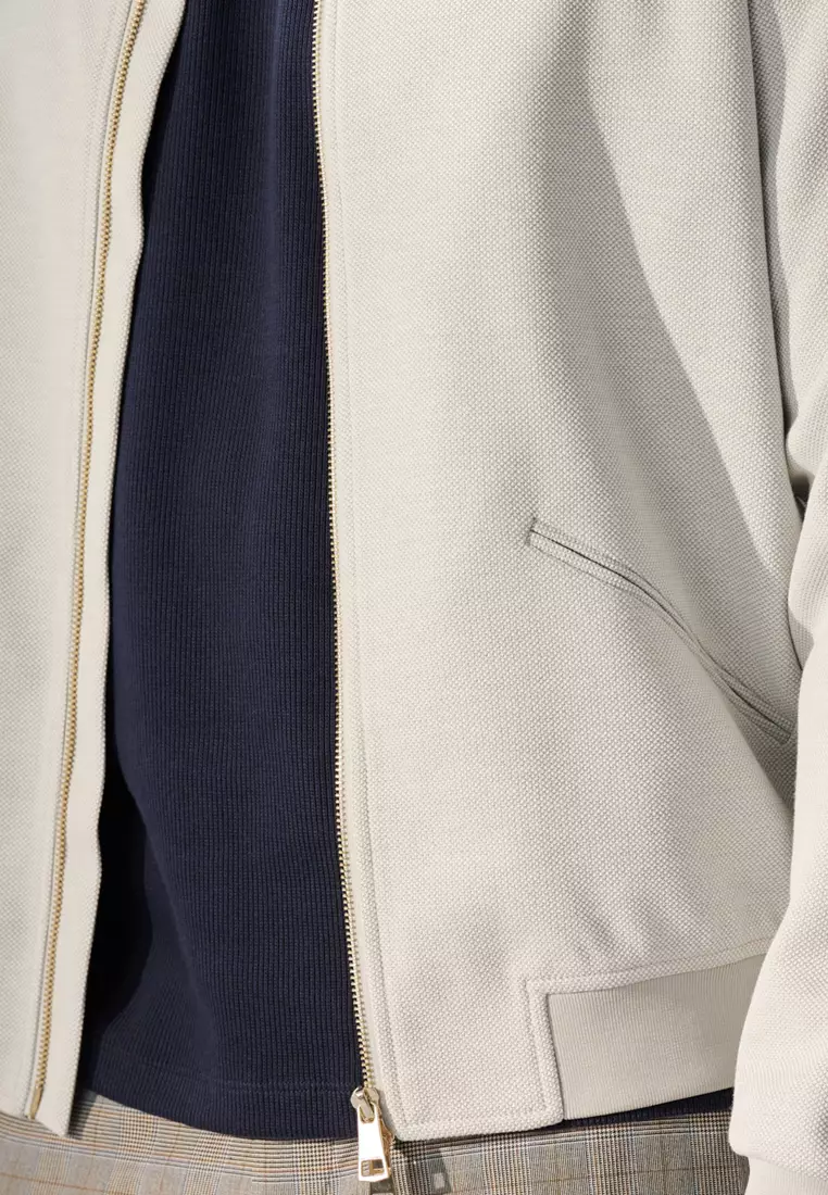 Light Grey Baseball Jacket