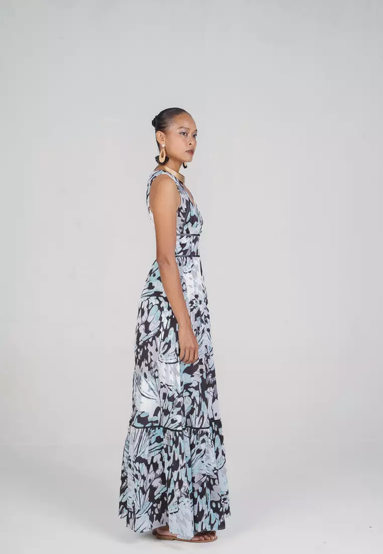 New Linen New Horizon Maxi Silk Dress