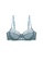ZITIQUE blue Women's Sexy See-through Steel Ring Ultra-thin Cup Lace Lingerie Set (Bra and Underwear) - Blue DE6C6US41EDF18GS_2