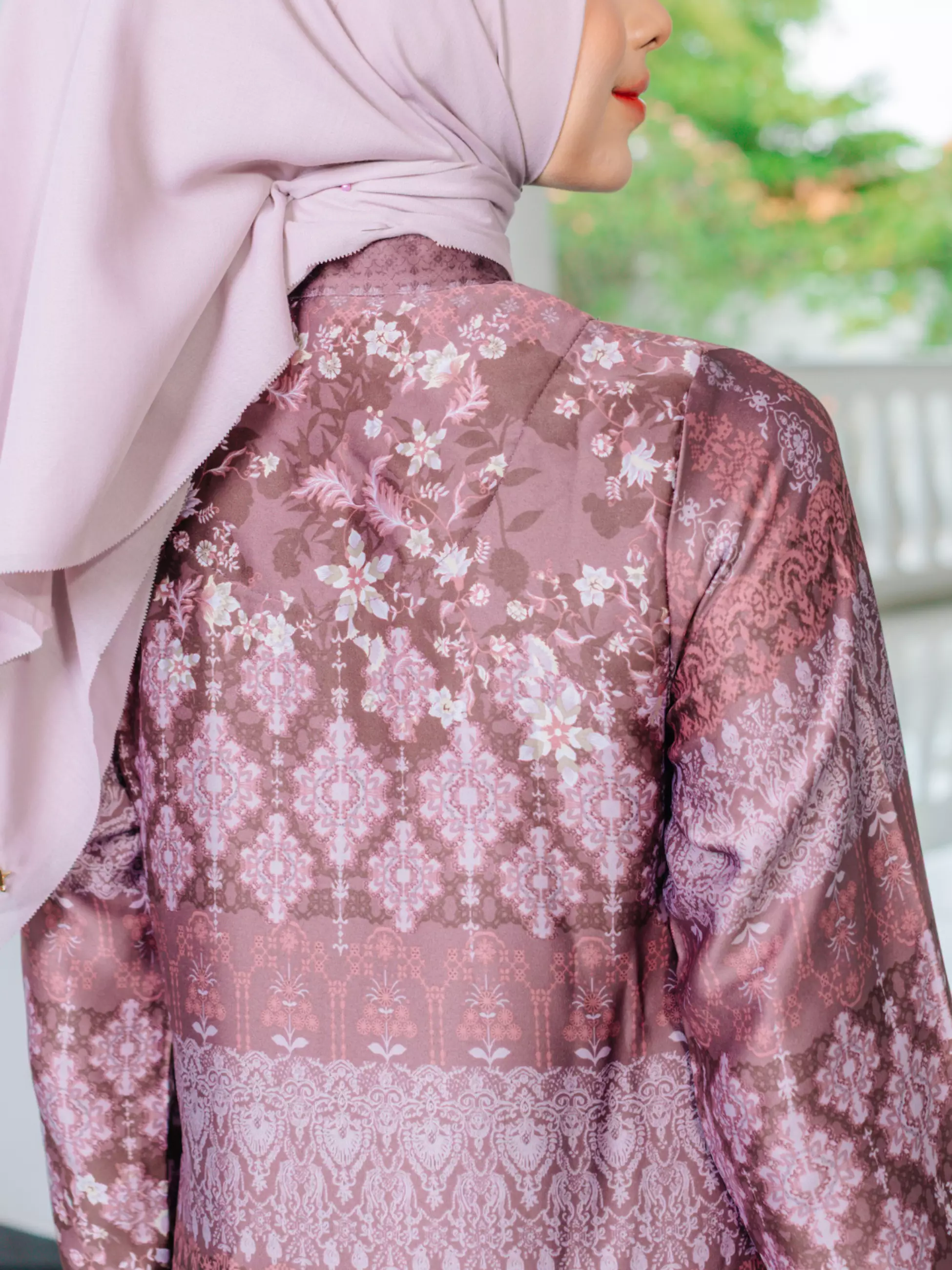 Almeera Burgundy Gamis Wanita Dress