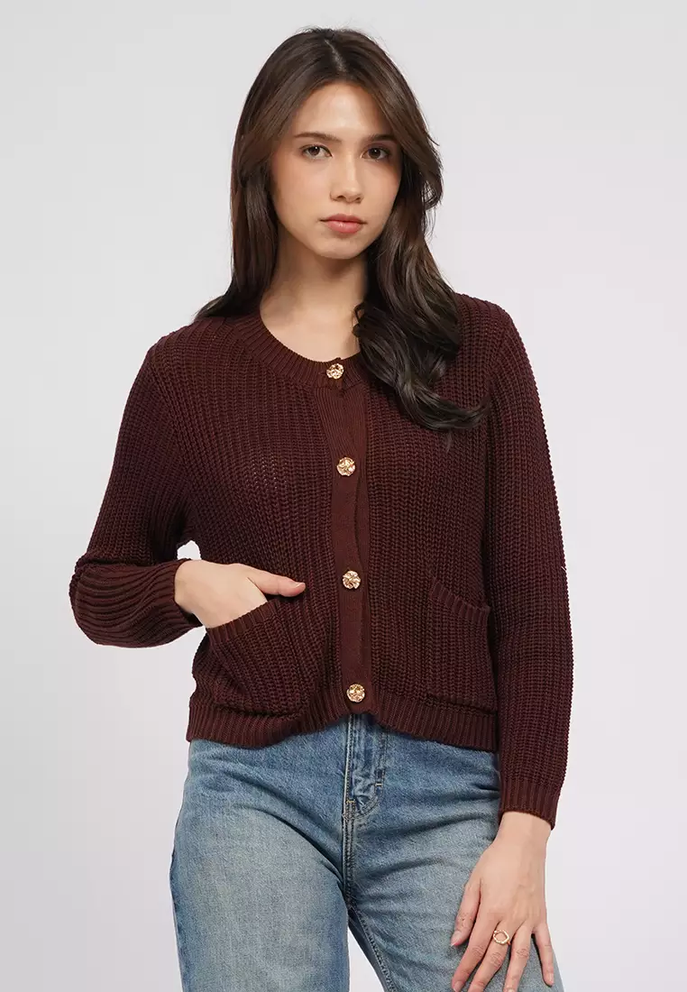 Open Work Long Sleeve Cardigan