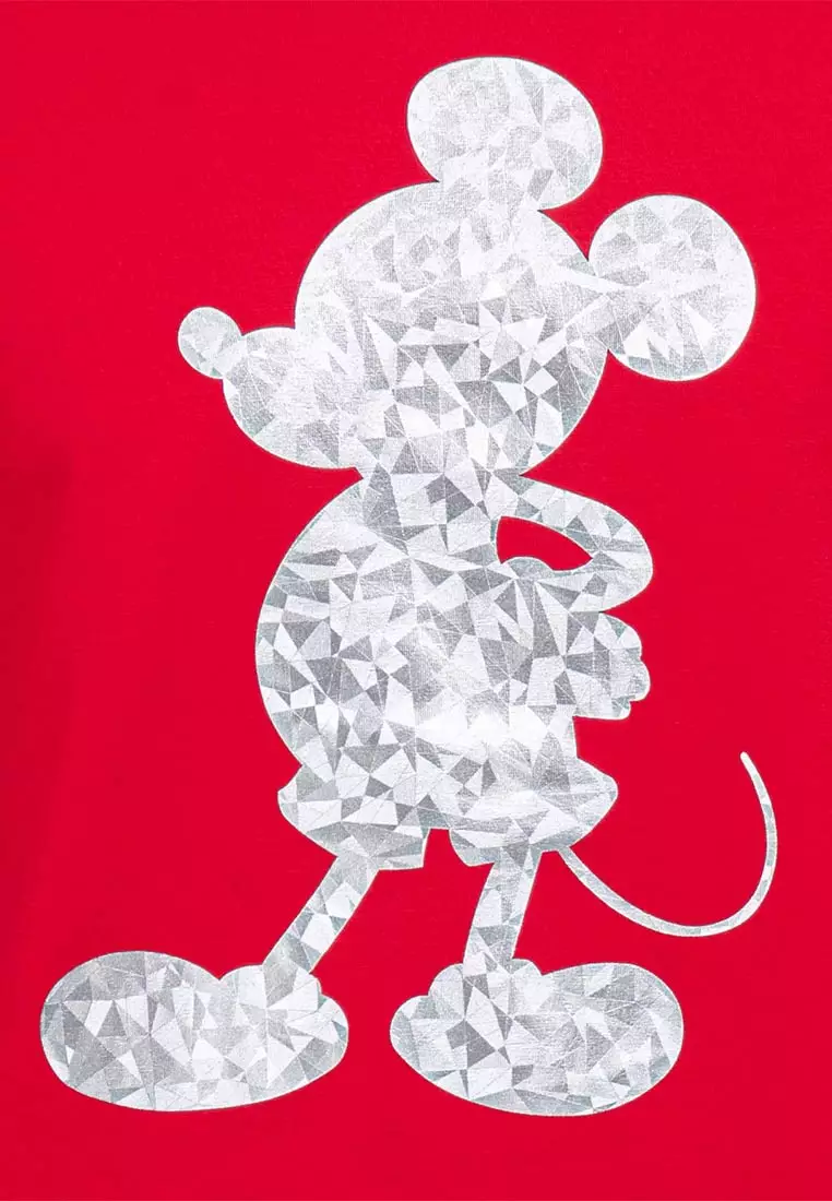 Forest x Disney 100 Year of Wonder Mickey Round Neck Tee Men Family Tee | FW20061-51Red