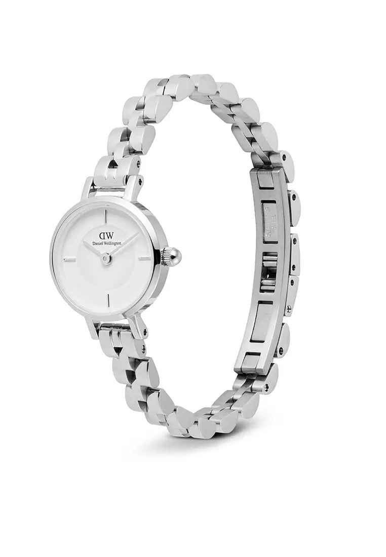 Petite Mini Arch 3-Link White Silver Women Watch stainless steel watch DW Official Authentic Original