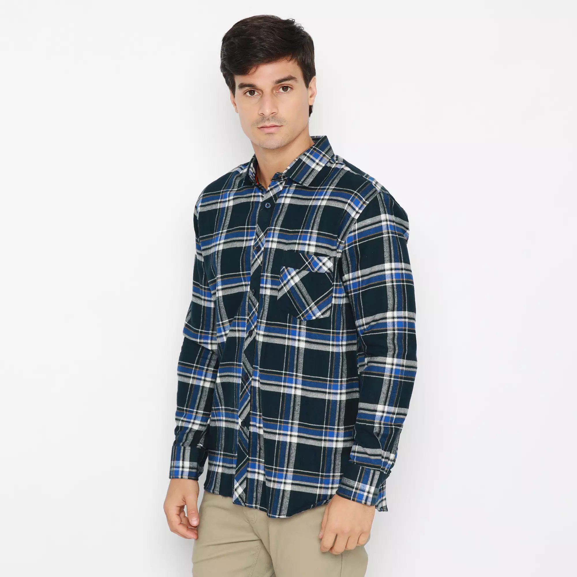 Platini Kemeja Flanel Pria Lengan Panjang 76161