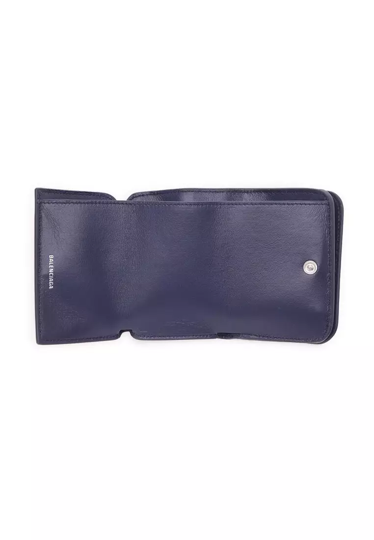 Cash Mini Tri-Fold Wallet in Blue