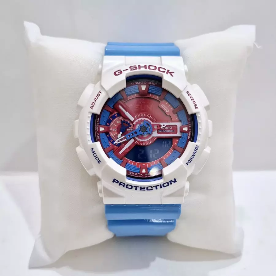 Casio G-Shock GA-110AC-7ADR Putih Karet Biru Cowok