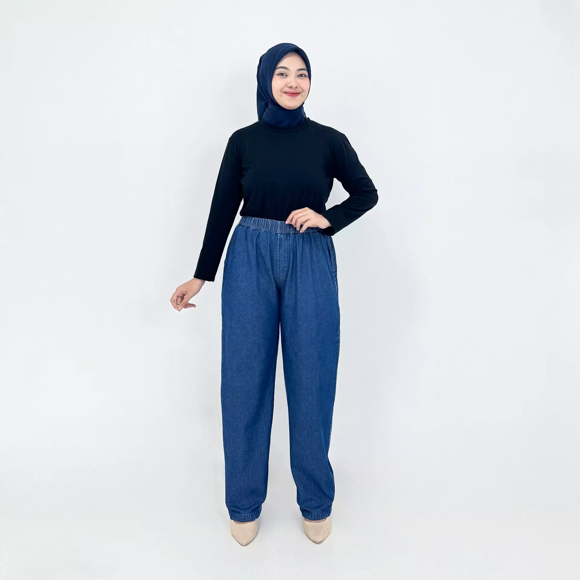 Celana Panjang Denim Wanita Tasya Baggy Pants