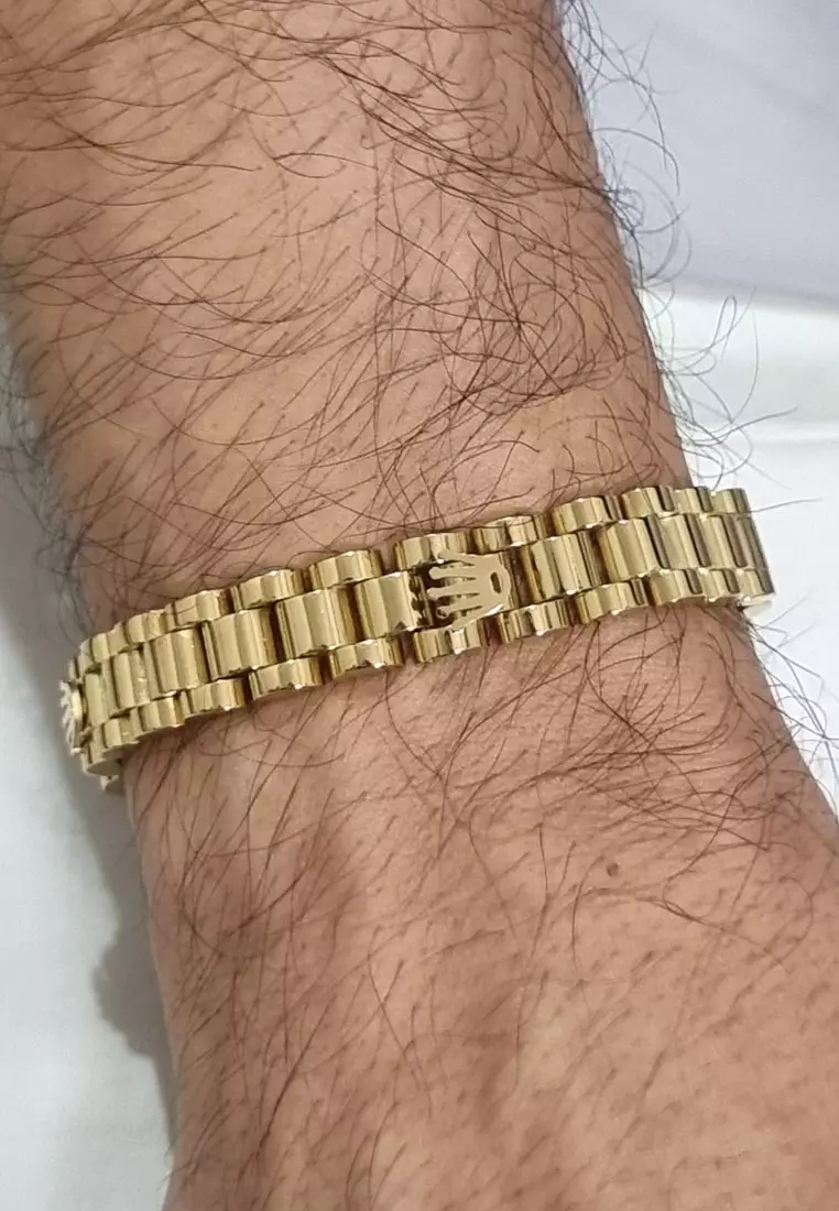 Men's Accessories Crowns Stainless Steel Men's Bracelet Gelang Pria Solid Gold