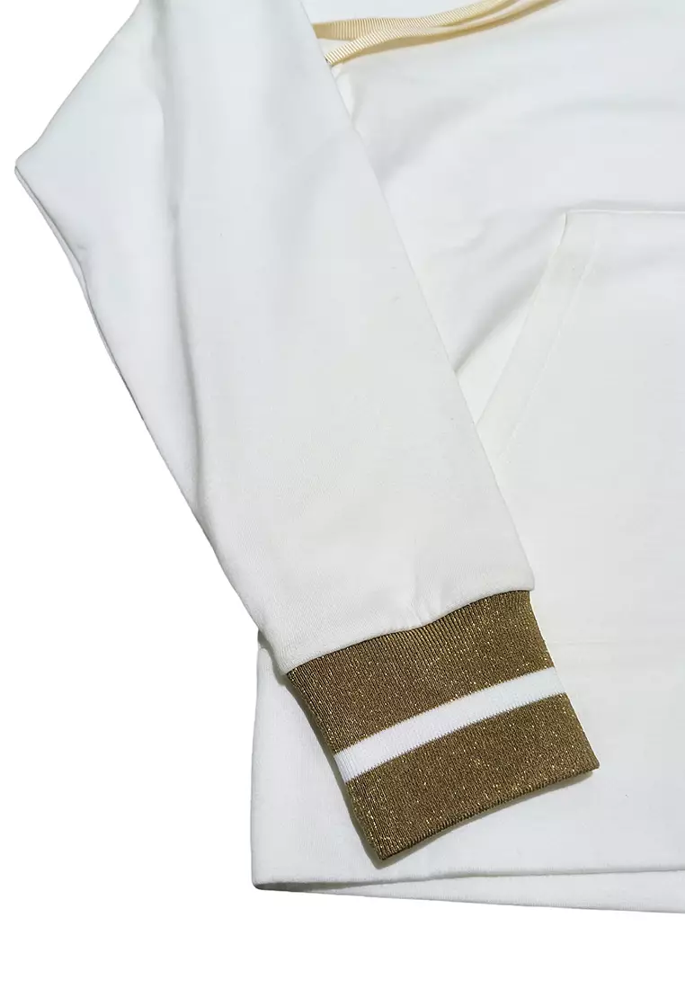 心愛的 Moncler 女式白色宏觀標誌外套 - O1-8G70300-V8101-032-S