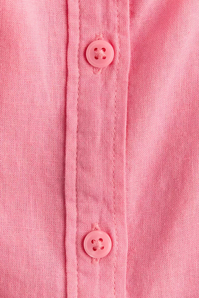 Linen-blend blouse
