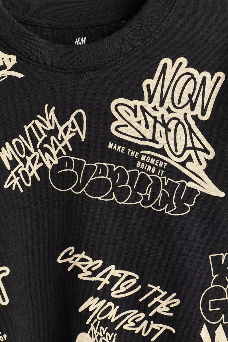 Printed cotton T-shirt