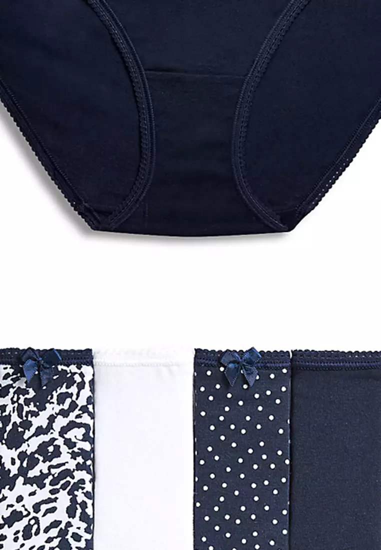 5pk Cotton Lycra™ Printed Bikini Knickers