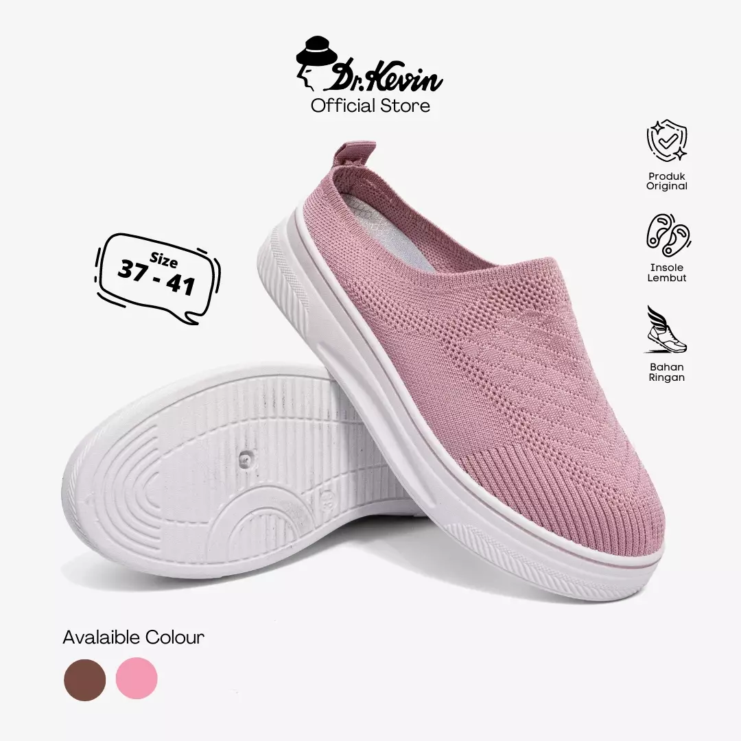 Dr. Kevin Sepatu Sandal Wanita Mules Sneakers Slip On Flyknit 579-004