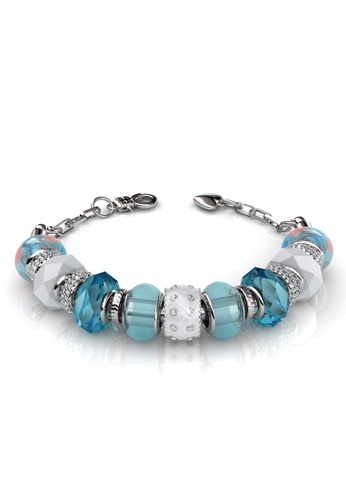 Her Jewellery Charm Bracelet (Blue) - Made with premium grade crystals from Austria HE210AC34EYJSG_1