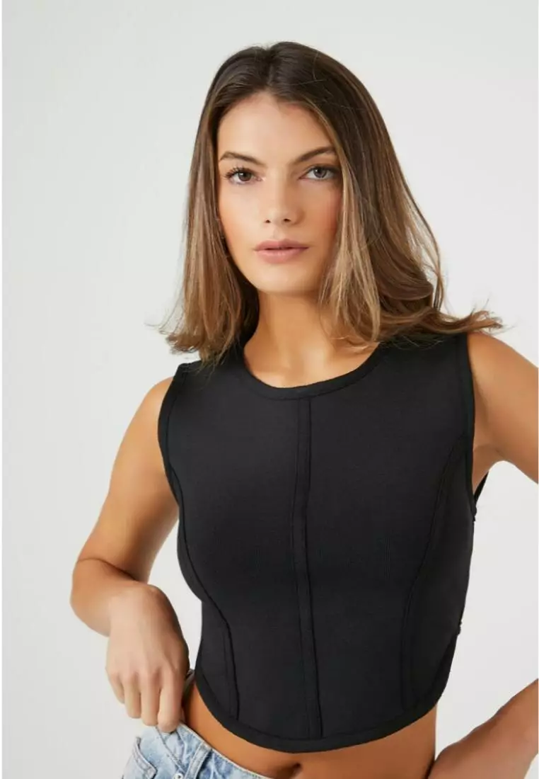 Black sleeveless top forever 21 hot sale