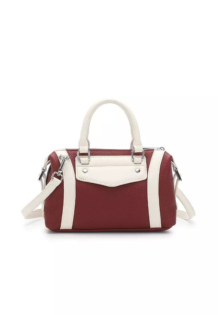 Women's Top Handle Bag / Sling Bag / Crossbody Bag / Shoulder Bag - Wine Red