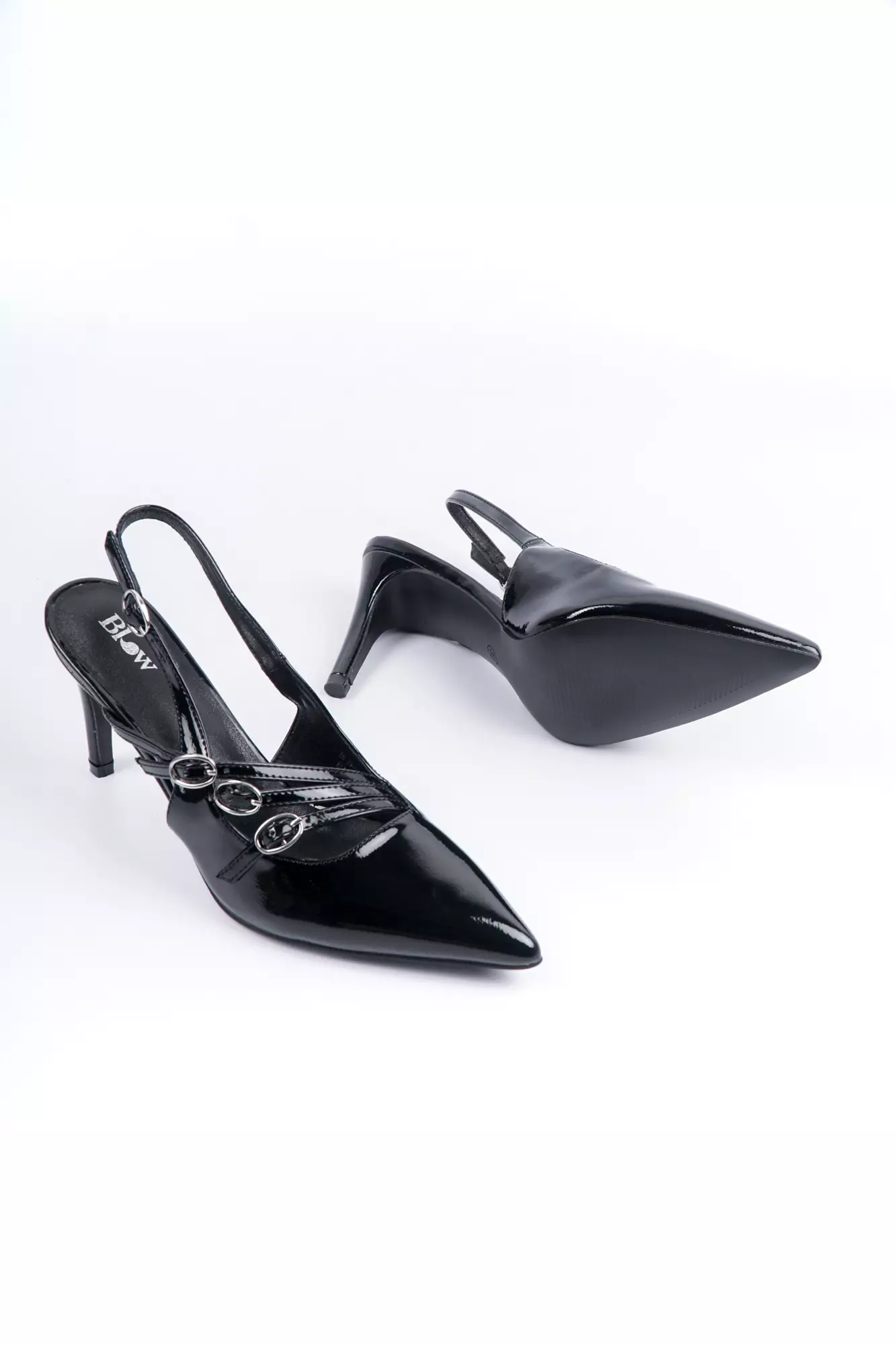 Blow Vini Patent Synthetic Leather Slingback Leather Heels 9 cm BLWHEEL 0007
