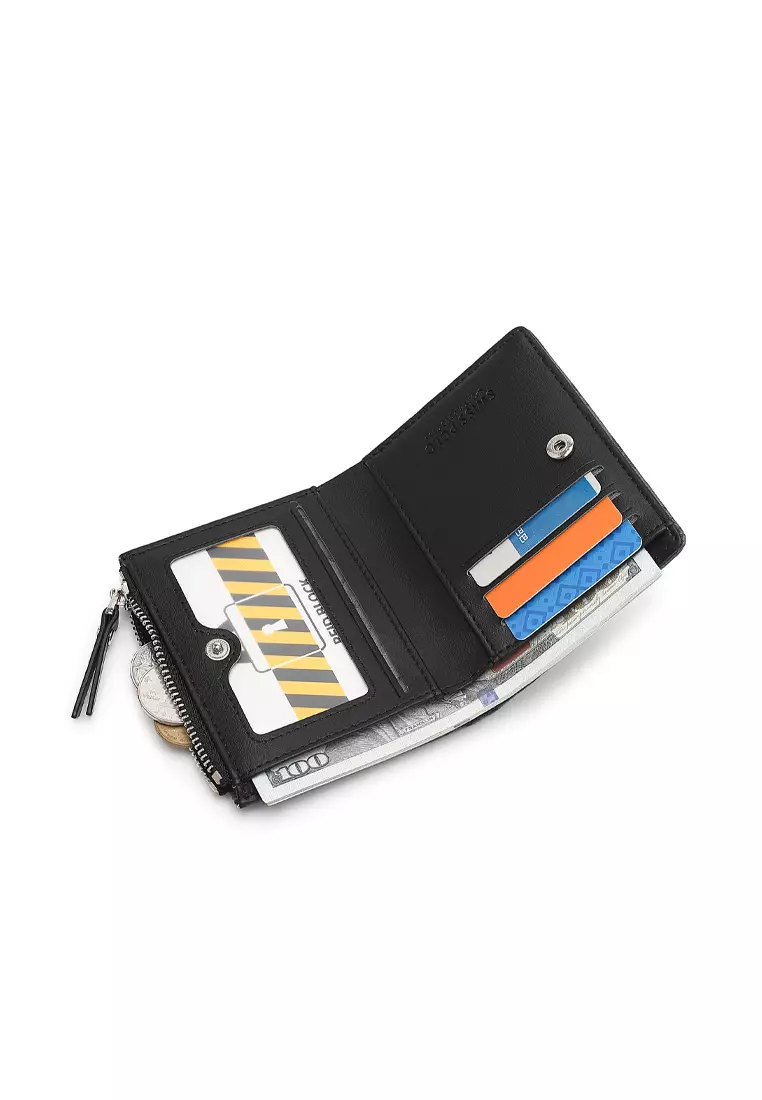 Women's Monogram RFID Blocking Wallet - Black