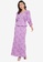 Lubna purple and multi Frill Wrap Top With Skirt Set 4823AAA05F90F2GS_3