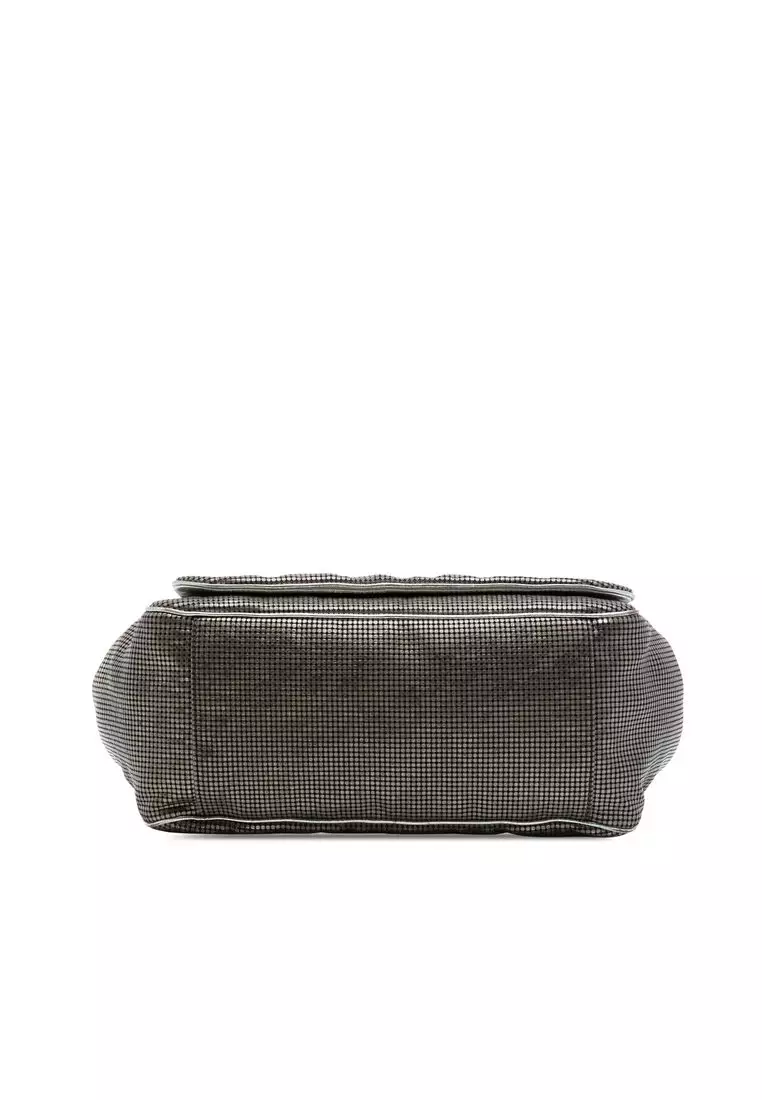 Pre-Loved Chanel Metallic Perforated Lambskin Hollywood Accordion Flap