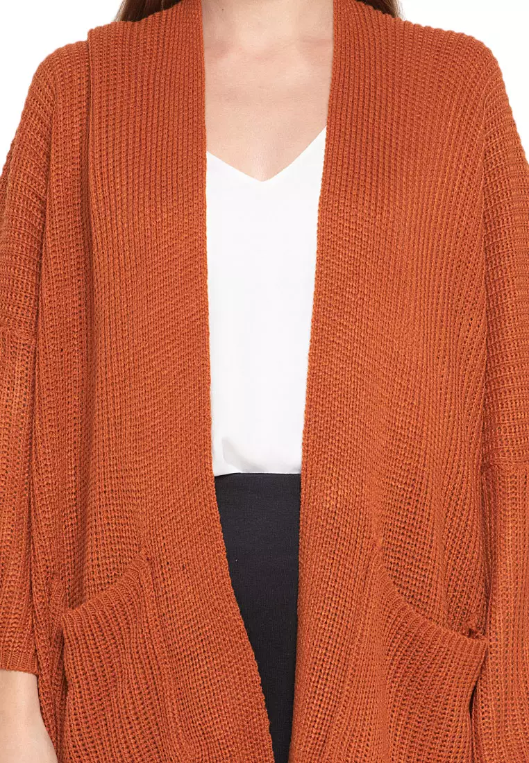 Yoluta Kardigan Oversize Atasan Wanita Long Sleeves Premium Quality - Coral