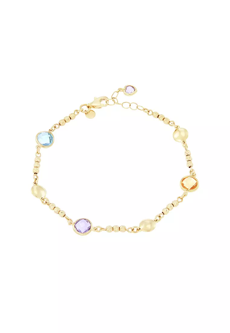 Gold gemstone bracelet sale