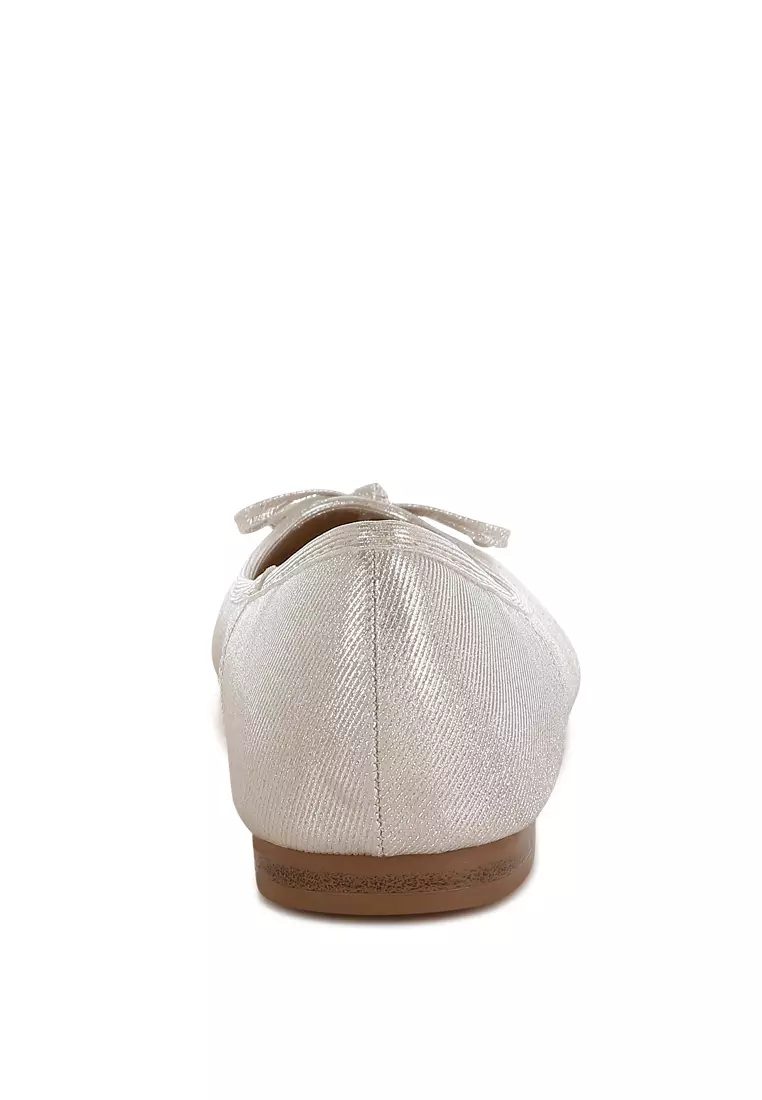 Metallic Ballet Flats in Gold