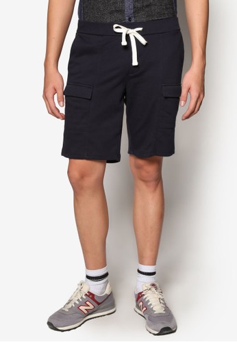 Drop Crotch Shorts with Flap Pocket