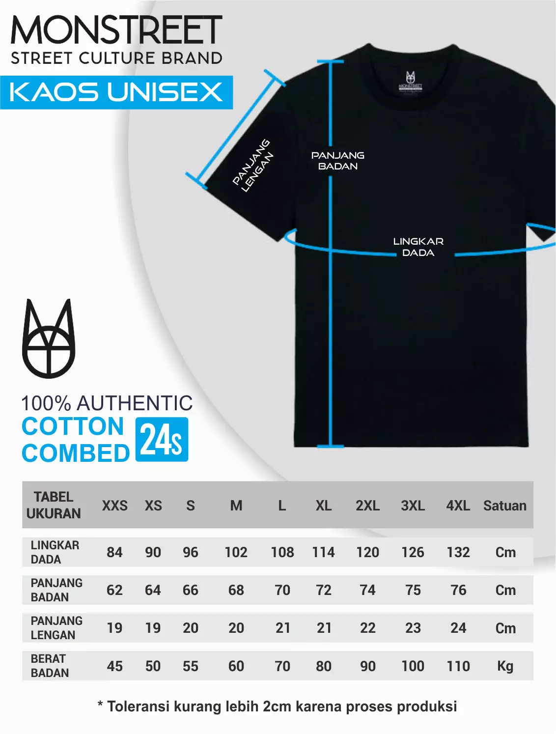 Monstreet Kaos Katun Combed 24S Grafis Reguler Fit Putih Tshirt UTR46 Cotton Combed 24S Graphic Tshirt Regular Fit White Tshirt