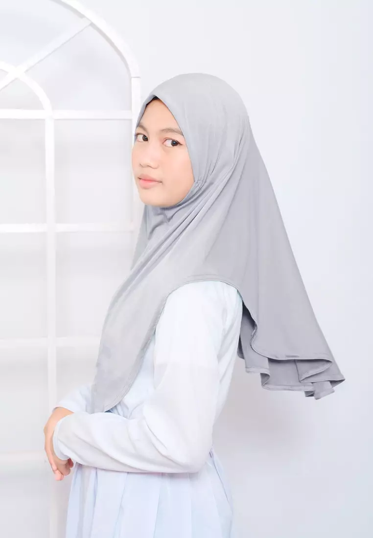 Cotton Bee - Zura Bergo Instan | Hijab Instan Anak | Bergo Tali - L