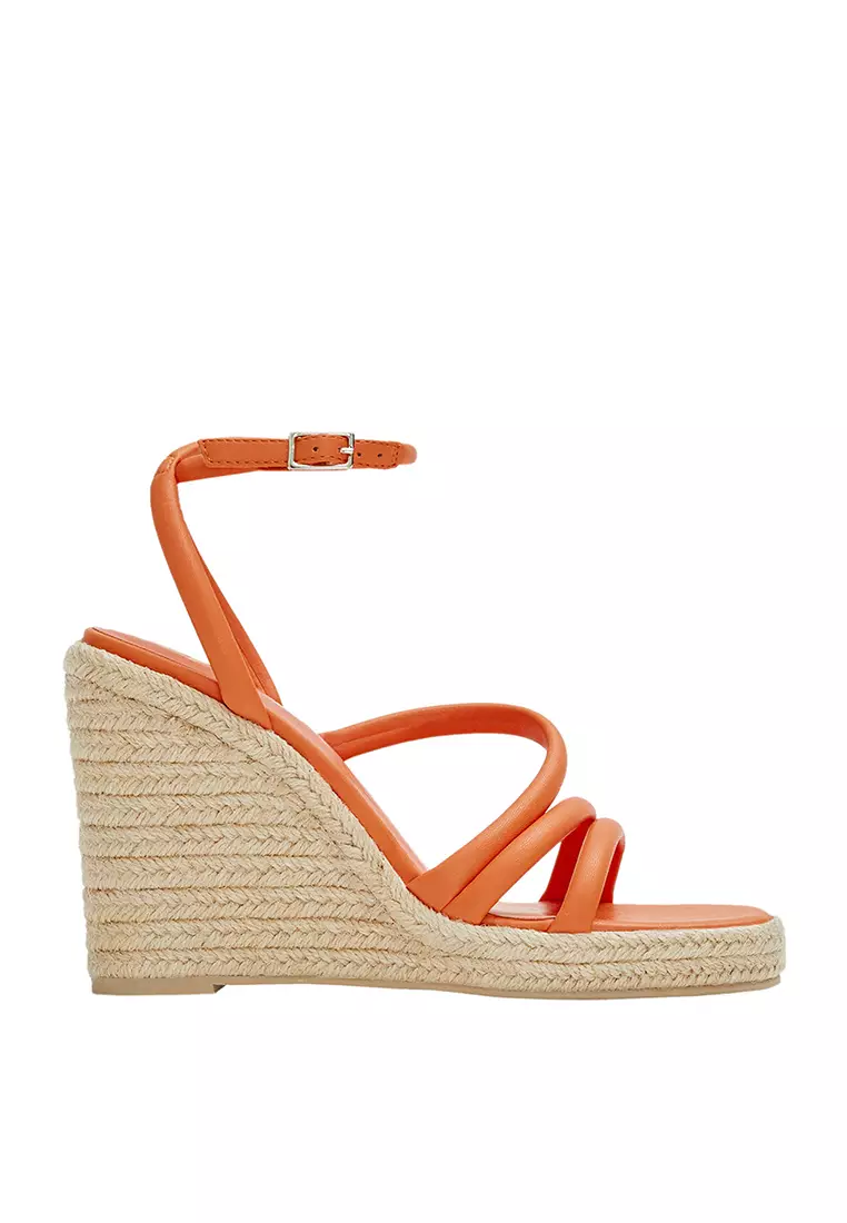 Discount on Mango  shoes - SKU: Strips Sandal Wedges