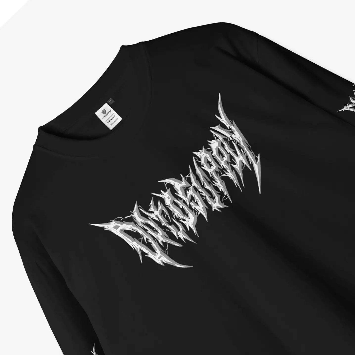 OOTDSUPPLY Longsleeve Spike Black l Kaos Lengan Panjang Pria dan Wanita LS022