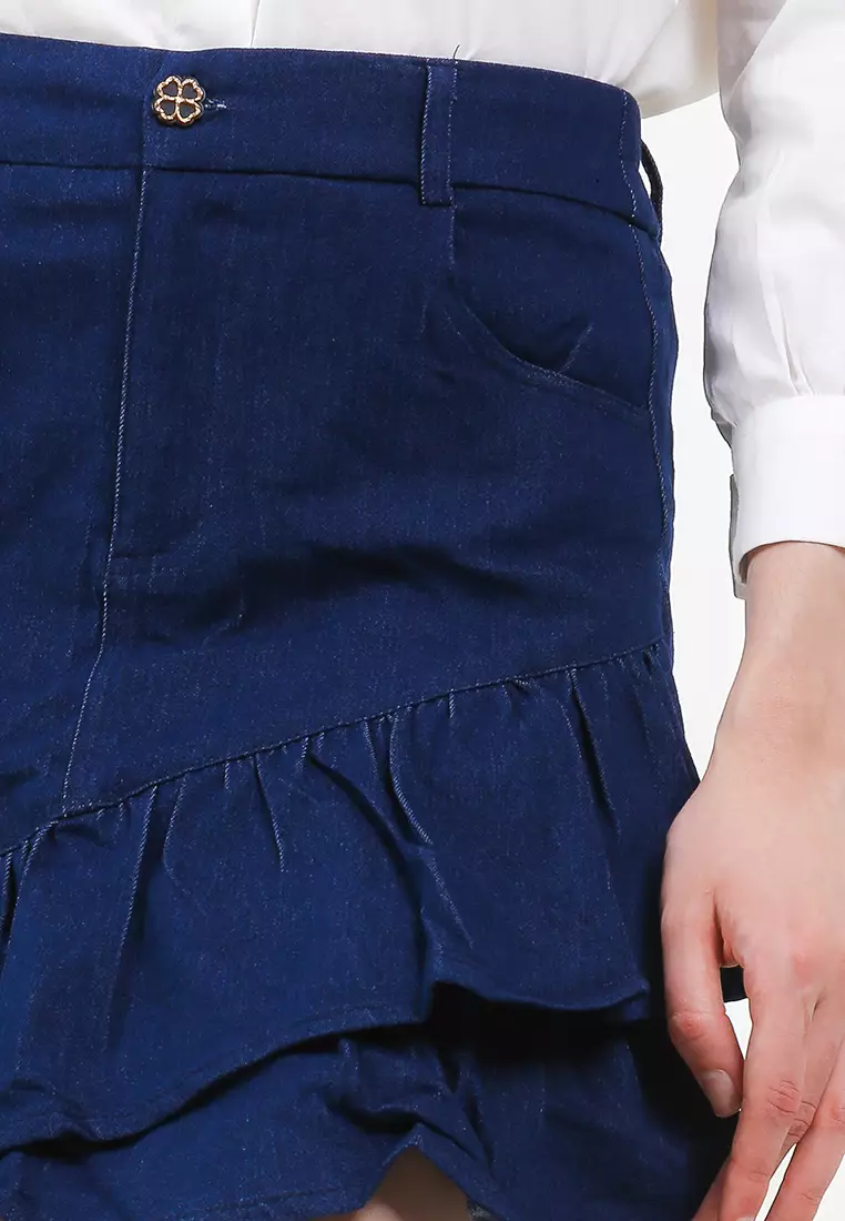 Ruffle Skirt Jeans