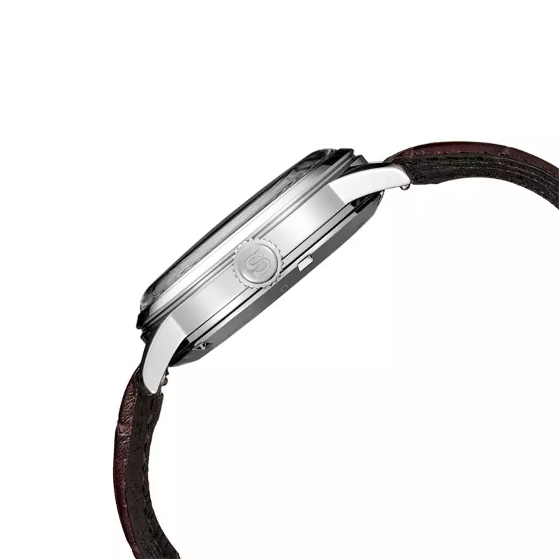 Jam Tangan Pria Seiko Presage SSK041J1 Cocktail Time GMT Acacia Ivory Dial Brown Leather Strap